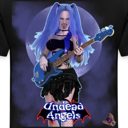 Undead Angels: Vampire Bassist Ashley Full Moon - Men's Premium T-Shirt
