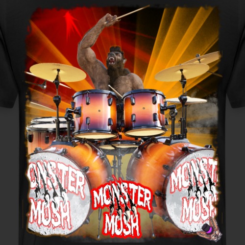 Monster Mosh Wolfman Drummer - Men's Premium T-Shirt