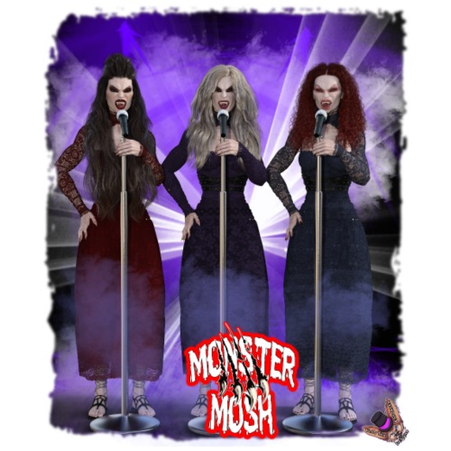 Monster Mosh Dracs Brides Backing Vocals - Men's Premium T-Shirt