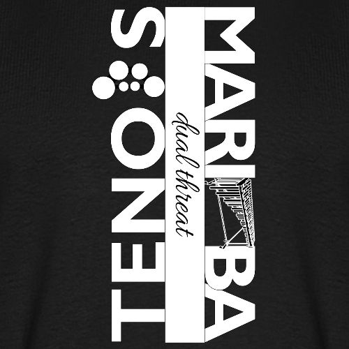 Duall Threat White Vertical Marimba & Tenors - Men's Premium T-Shirt