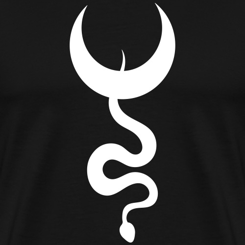 Moon with Snake - Men's Premium T-Shirt