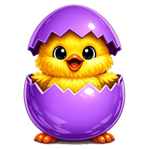 Easter Chick Purple