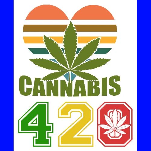 Hysteric 420 Love Good Herb Weed Marijuana Design - Men's Premium T-Shirt