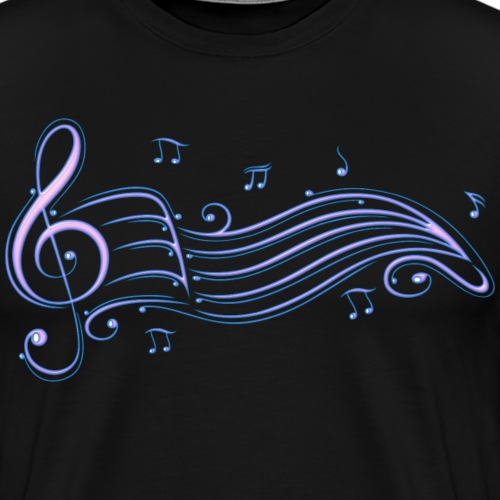 Music, clef with music sheet - Men's Premium T-Shirt