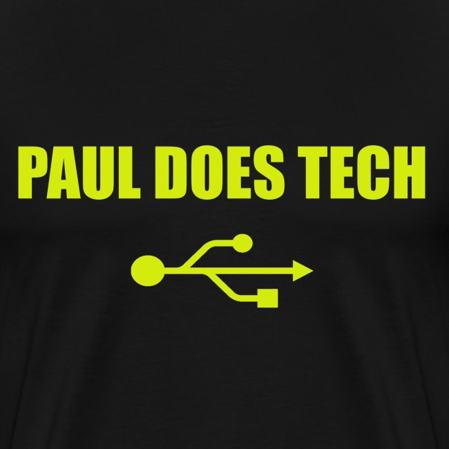 Paul Does Tech Yellow Logo With USB (MERCH)