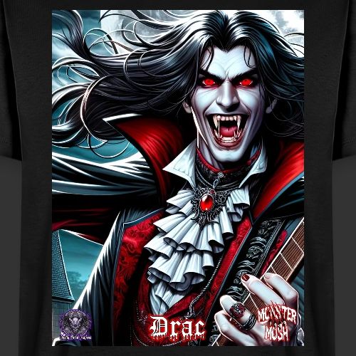 Monster Mosh 2024 Tour Drac on Guitar (D-006A) - Men's Premium T-Shirt