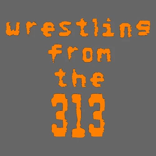 Wrestling from the 313 (orange) - Men's Premium T-Shirt