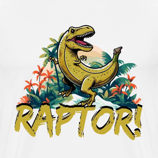 Funny Banana Raptor T-Rex Design
