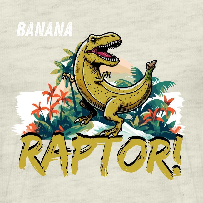 Funny Banana Raptor T-Rex Design