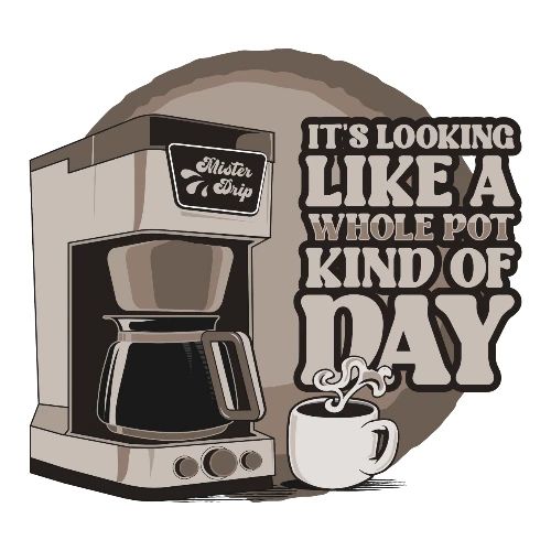 Retro Drip Coffee Maker Technical Drawing Shirt