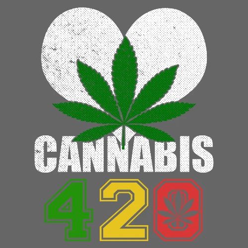 Sidesplitting 420 Love Herb Weed Marijuana Design - Men's Premium T-Shirt