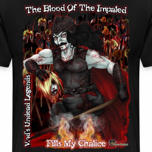 Vlad The Impaler CloseUp With Impaled - Men's Premium T-Shirt