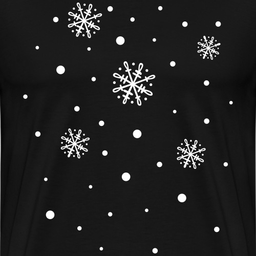 Snowflakes, winter - Men's Premium T-Shirt