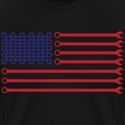Mechanics American Flag - Men's Premium T-Shirt