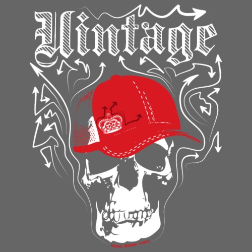 Vintage Designer's Graffiti Skull Cap - Men's Premium T-Shirt