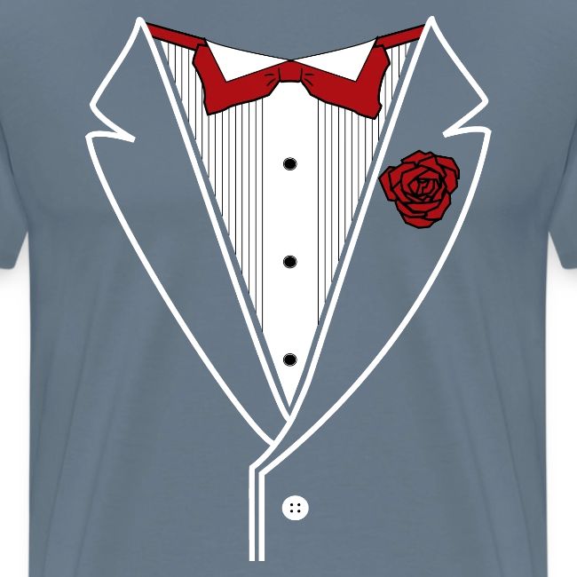 Tuxedo Shirt with Red bowtie