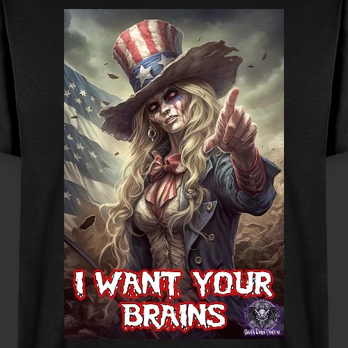 Zombie Aunt Samantha Wants You #13T Patriot Undead - Men's Premium T-Shirt