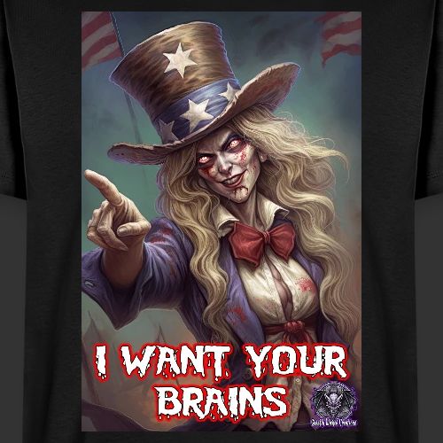 Zombie Aunt Samantha Wants You #4T Patriot Undead - Men's Premium T-Shirt