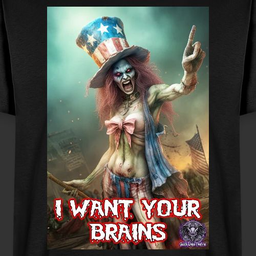 Zombie Aunt Samantha Wants You #1T Patriot Undead - Men's Premium T-Shirt