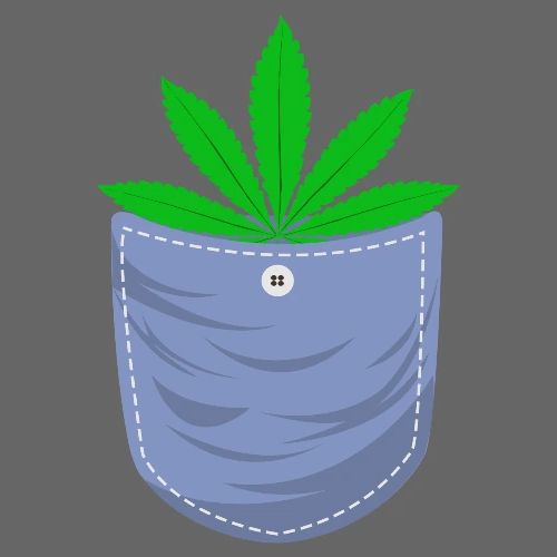 Jesting 420 Pocket Of Herb Weed Marijuana Design - Men's Premium T-Shirt