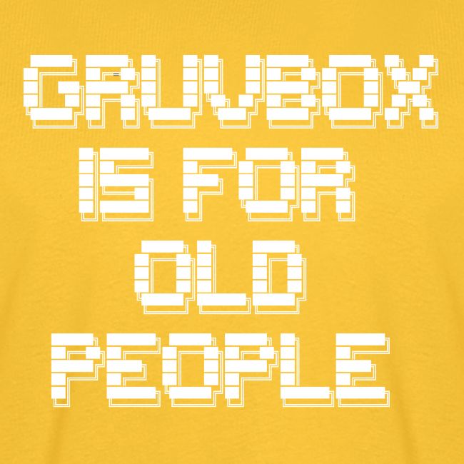 Gruvbox Old People ASCII