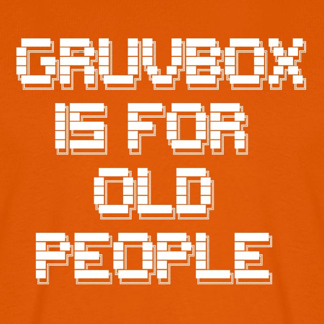Gruvbox Old People ASCII