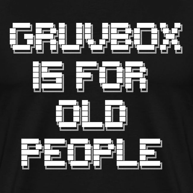Gruvbox Old People ASCII