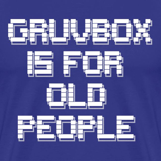 Gruvbox Old People ASCII