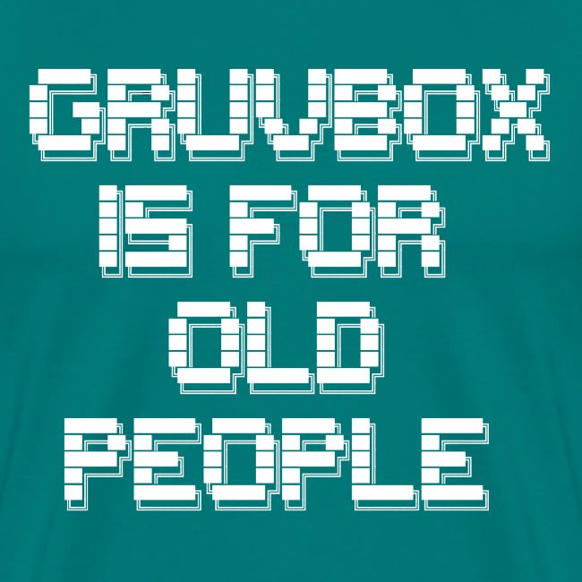 Gruvbox Old People ASCII