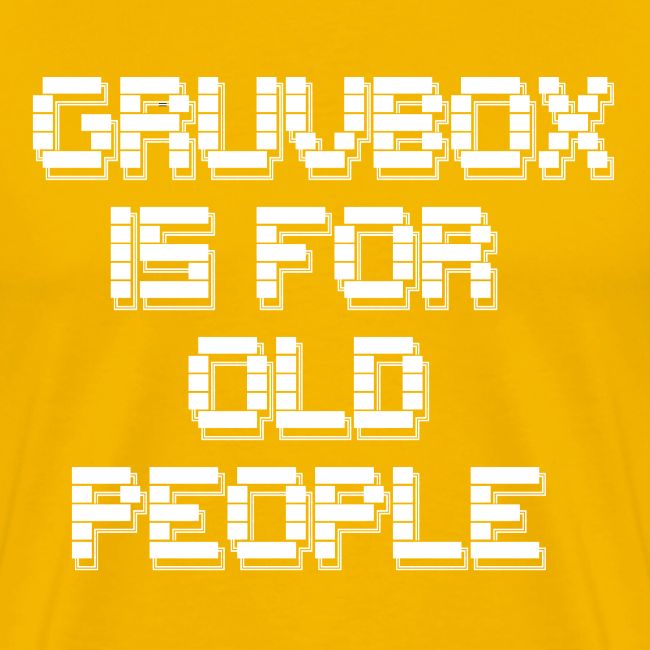 Gruvbox Old People ASCII