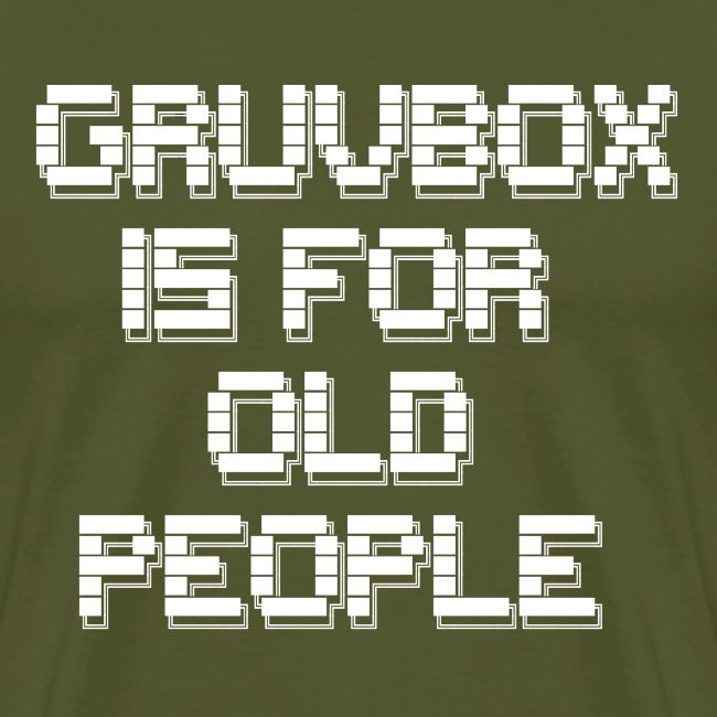 Gruvbox Old People ASCII