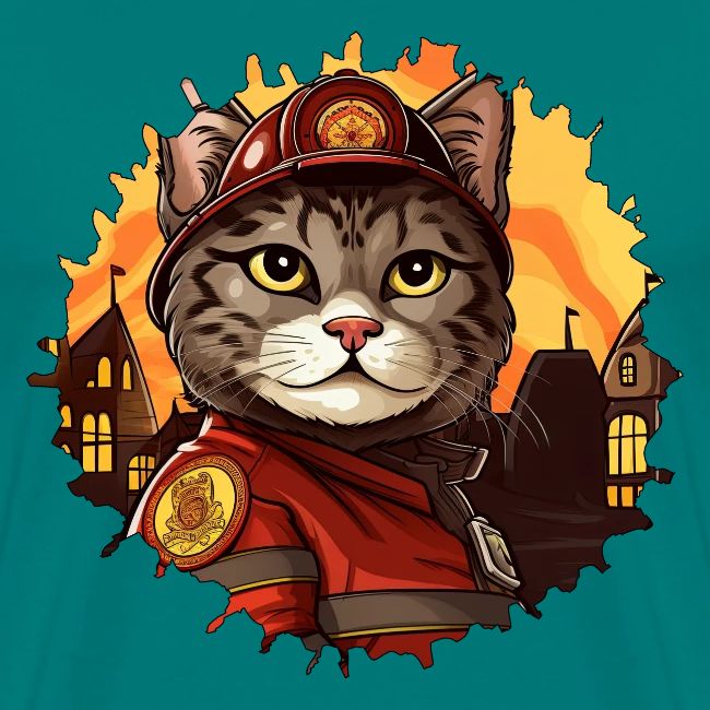 Firefighter cat