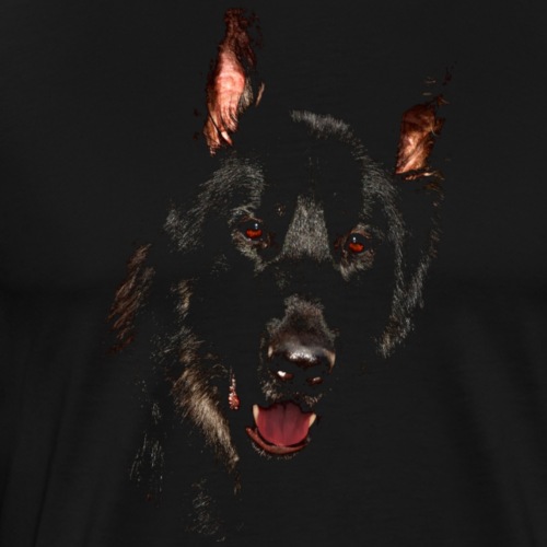 German Shepherd Dog Black - Men's Premium T-Shirt