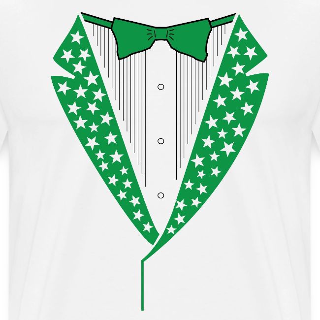 Star Tuxedo in Green PNG