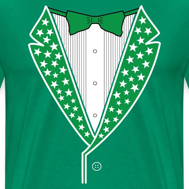 Star Tuxedo in Green PNG