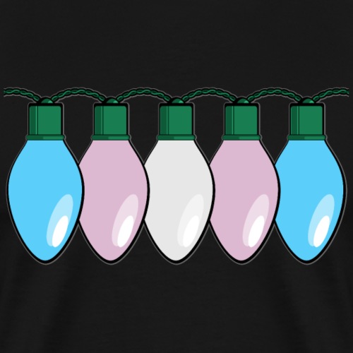 Transgender Pride Flag Christmas Lights - Men's Premium T-Shirt