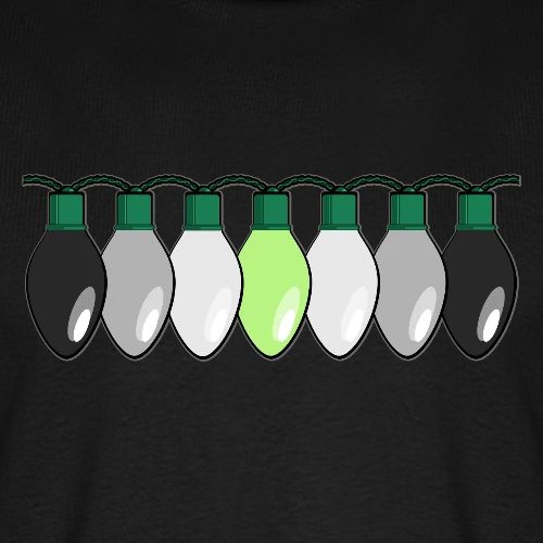 Agender Pride Christmas Lights - Men's Premium T-Shirt