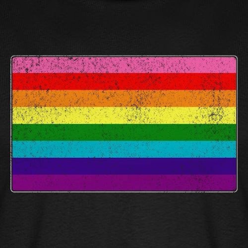 Distressed Original LGBT Gay Pride Flag - Men's Premium T-Shirt