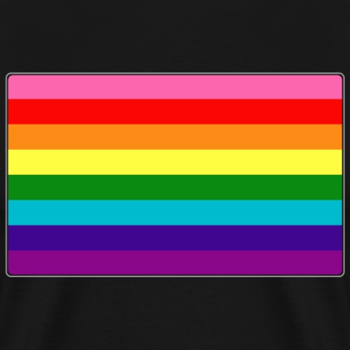 Original Gilbert Baker LGBTQ Rainbow Pride Flag - Men's Premium T-Shirt