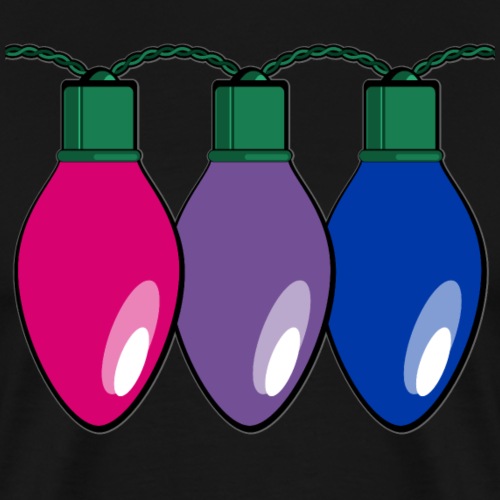 Bisexual Pride Christmas Lights - Men's Premium T-Shirt