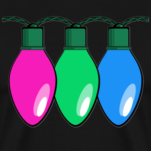 Polysexual Pride Christmas Lights - Men's Premium T-Shirt