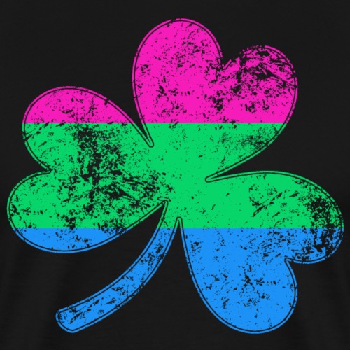 Polysexual Shamrock Pride Flag - Men's Premium T-Shirt