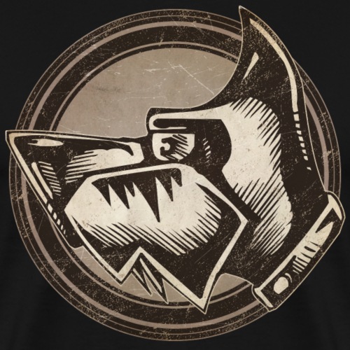 Wild Dog Grunge Animal - Men's Premium T-Shirt