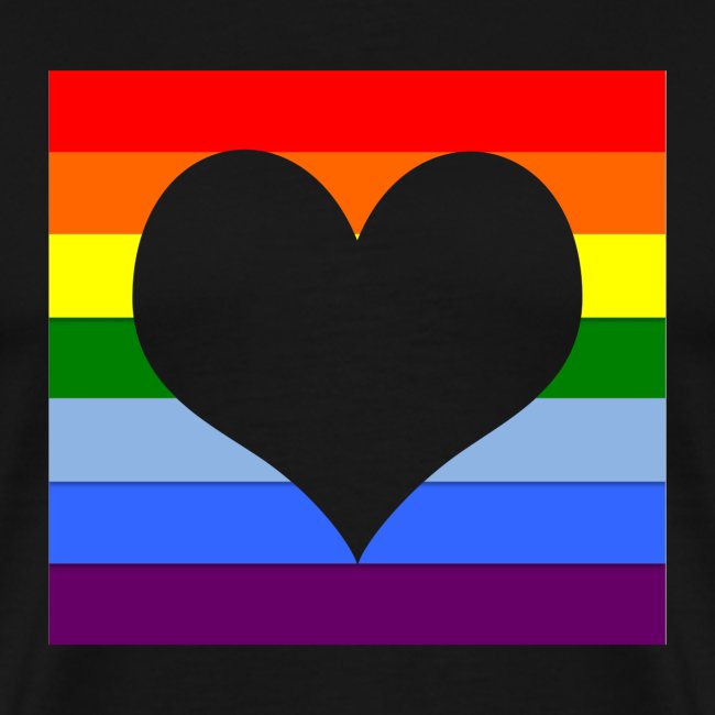 LGBT Flag with Heart Inside