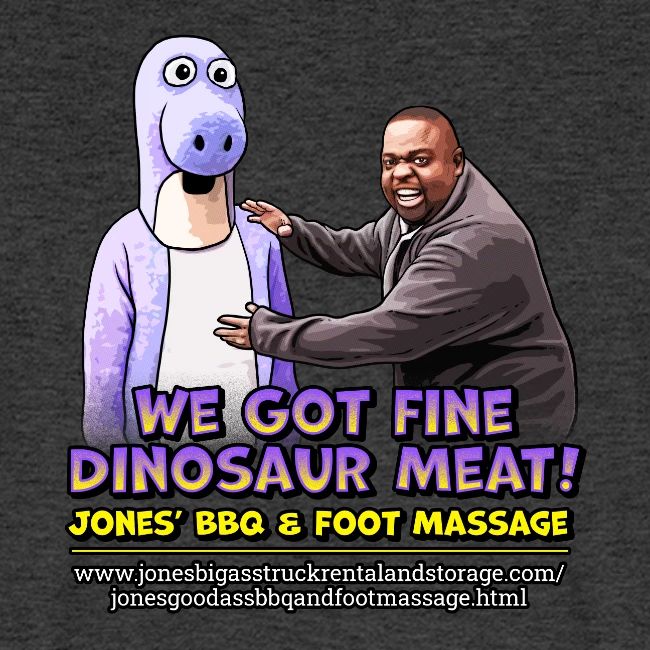 Dinosaur Meat design - Jones BBQ & Foot Massage