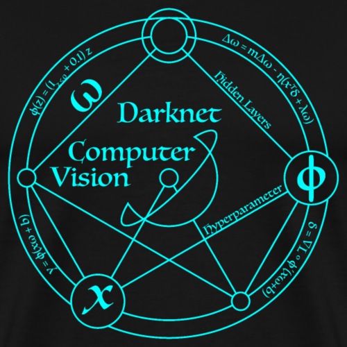 darknet computer vision cyan - Men's Premium T-Shirt