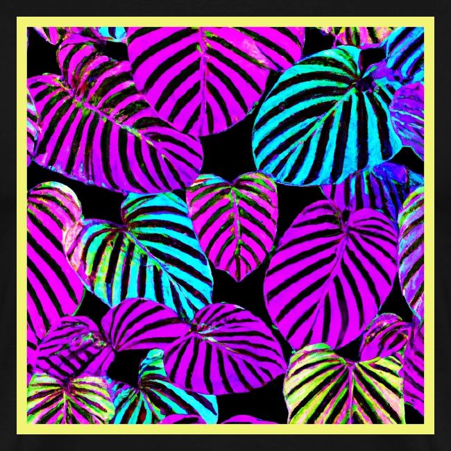 NeonLeaf Harmony Vibrant Pattern