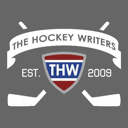 The Hockey Writers Est. 2009 Banner Logo - white - Men's Premium T-Shirt