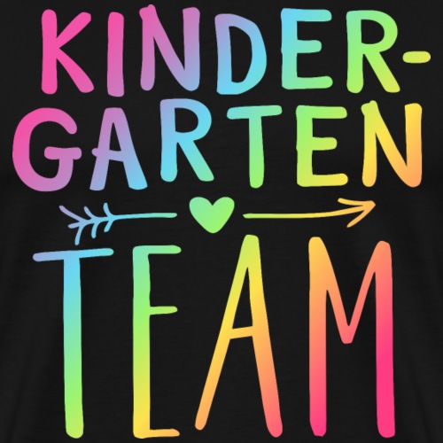 Kindergarten Team Neon Rainbow Teacher T-Shirts - Men's Premium T-Shirt