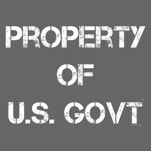 PROPERTY OF U.S. GOVT, white captureit - Men's Premium T-Shirt